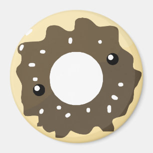 Cute Kawaii Style Chocolate Frosted Doughnut Magnet
