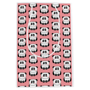 Cute kawaii-style panda gift bag