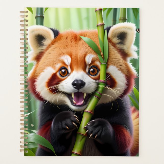 Cute Kawaii style Red Panda with a  Big Smile  Planner (Front)