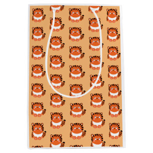Cute kawaii-style tiger gift bag