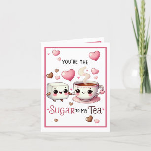 Cute Kawaii Sugar and Tea Thank You Card