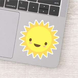 Cute kawaii sun character