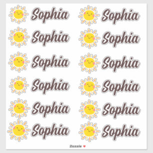 Cute Kawaii Sun Personalized Name