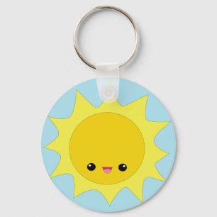 Cute kawaii sunshine keychain