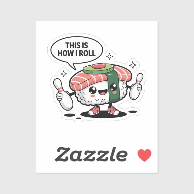 Cute Kawaii Sushi with bowling pins  (Sheet)