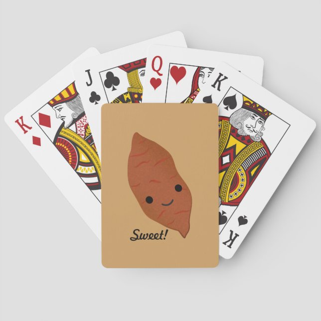 Cute Kawaii Sweet Potato Playing Cards (Back)