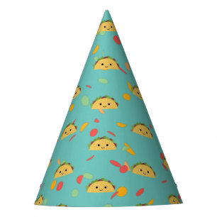 Cute Kawaii Taco Pattern Party Hat