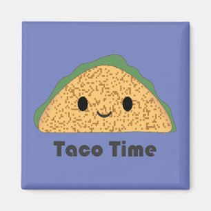 Cute Kawaii Taco Time Taco Magnet