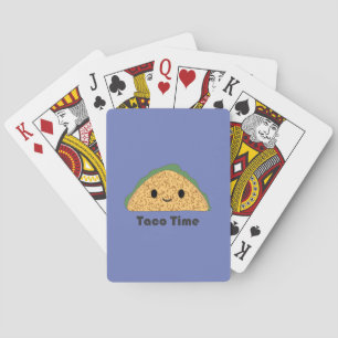 Cute Kawaii Taco Time Taco Playing Cards