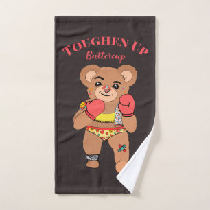 Cute Kawaii Teddy Bear   Toughen Up Buttercup Gym Hand Towel