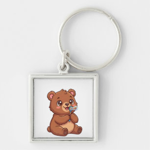 Cute Kawaii Teddy Bear with Bubbles Baby T-Shirt Keychain
