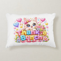 Cute Kawaii Thank a Bunch Cat Name Pastel Pink Flo