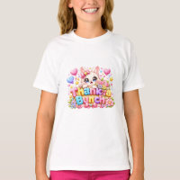 Cute Kawaii Thank a Bunch Cat Name Pastel Pink Flo