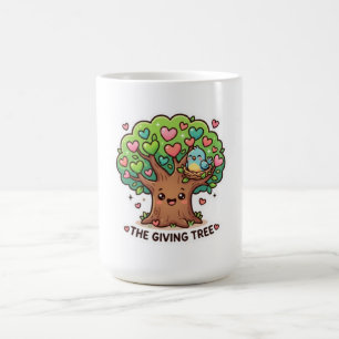 Cute Kawaii The Giving Tree Heart Leaves Kindness  Coffee Mug