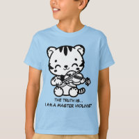 Cute Kawaii Tiger Playing Violin