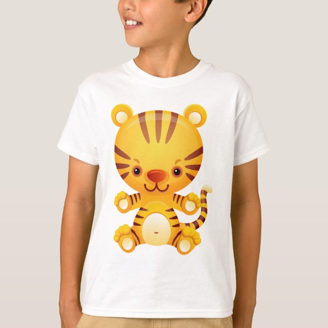 Cute Kawaii Tiger T-Shirt (Front)
