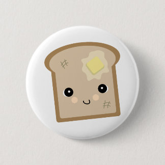 cute kawaii toast 2 inch round button