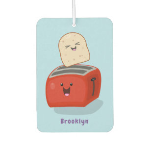 Cute kawaii toast and red toaster cartoon  air freshener