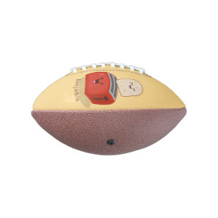 Cute kawaii toast and red toaster cartoon football