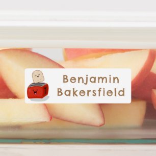 Cute kawaii toast red toaster cartoon personalized