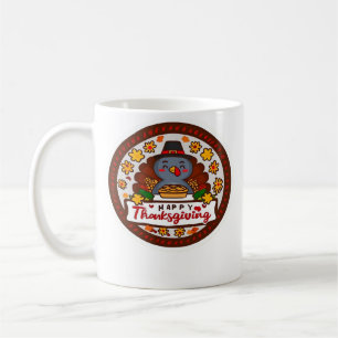 Cute Kawaii Turkey - Happy Thanksgiving Classic T- Coffee Mug