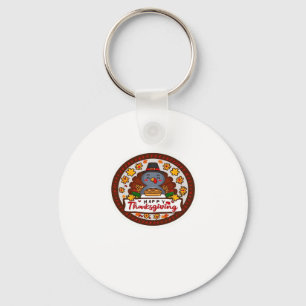 Cute Kawaii Turkey - Happy Thanksgiving Classic T- Keychain