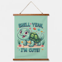 Cute Kawaii Turtle with Funny Pun Ocean Aesthetic