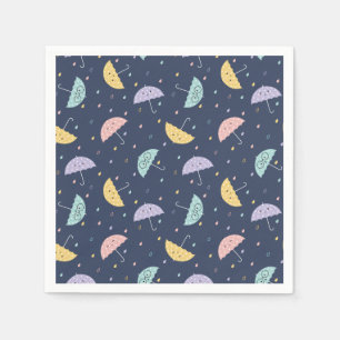 Cute Kawaii Umbrella Pattern Napkins