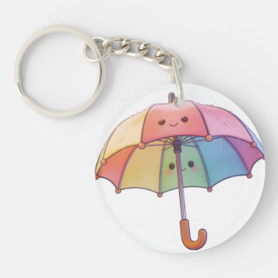 Cute Kawaii Umbrella Women's T-Shirt Keychain