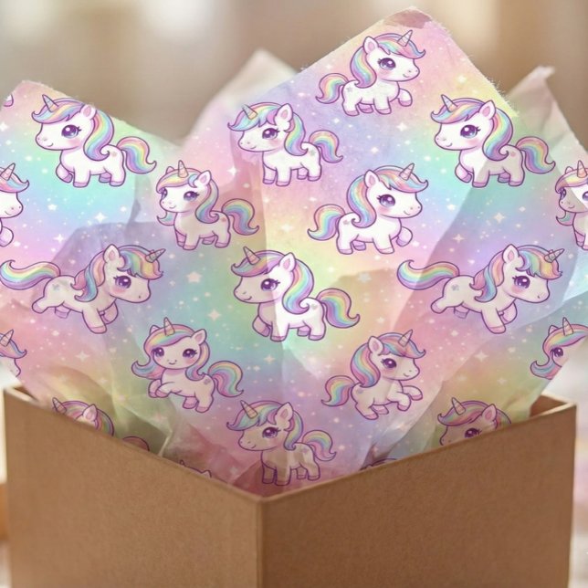 Cute Kawaii Unicorn Pastel Rainbow Magical Tissue Paper (Creator Uploaded)