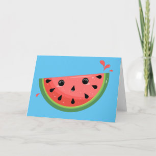 Cute Kawaii Watermelon Card
