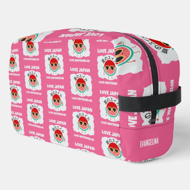 Cute Kawaii WATERMELON LOVE JAPAN Summer Fruit Dopp Kit (Left Corner)