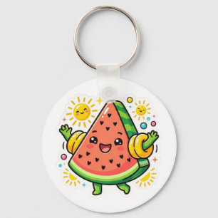 Cute Kawaii Watermelon Slice Inflatable ArmSticker Keychain