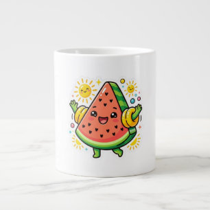 Cute Kawaii Watermelon Slice Inflatable ArmSticker Large Coffee Mug