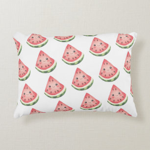 Cute Kawaii Watermelon Throw Pillow