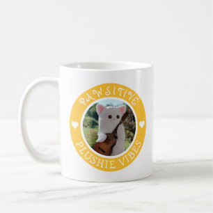 Cute Kawaii Yellow Pawsitive Plushie Vibes Photo Coffee Mug