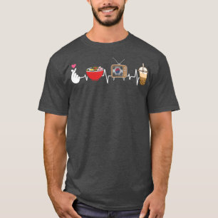 Cute Kawii K-pop Ramen Boba Tea K-Drama Lover -Fin T-Shirt