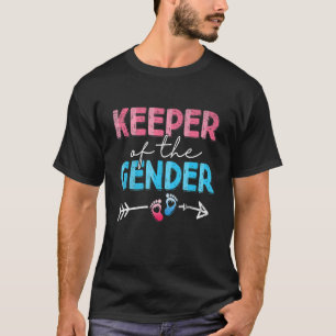 Cute Keeper Of The Gender  Gender Reveal Party Ide T-Shirt