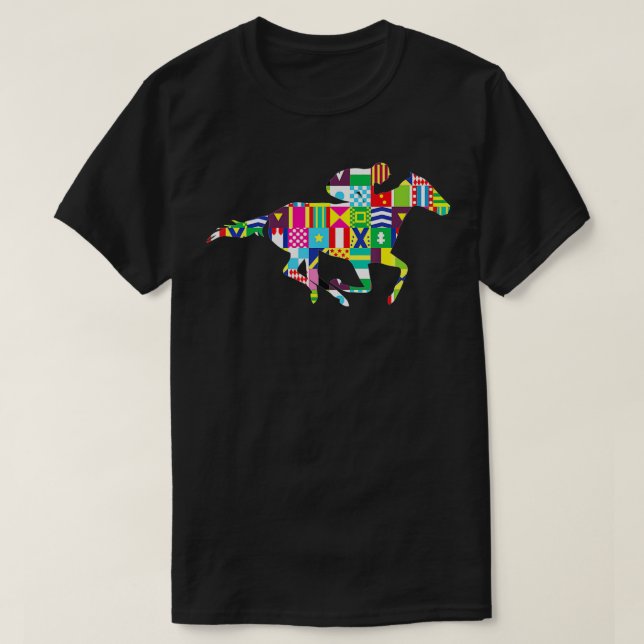 Cute Kentucky Horse Racing Silks  T-Shirt (Design Front)