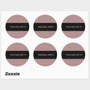 Cute Kenyan Leopard Pattern Thermal Tumbler Classic Round Sticker