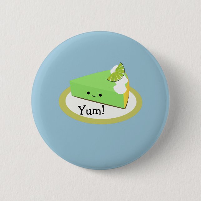 Cute Key Lime Pie 2 Inch Round Button (Front)