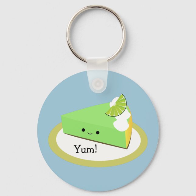 Cute Key Lime Pie Keychain (Front)
