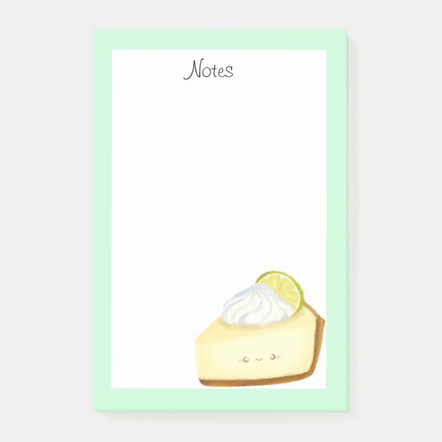 Cute Key Lime Pie Post-it Notes (Front)