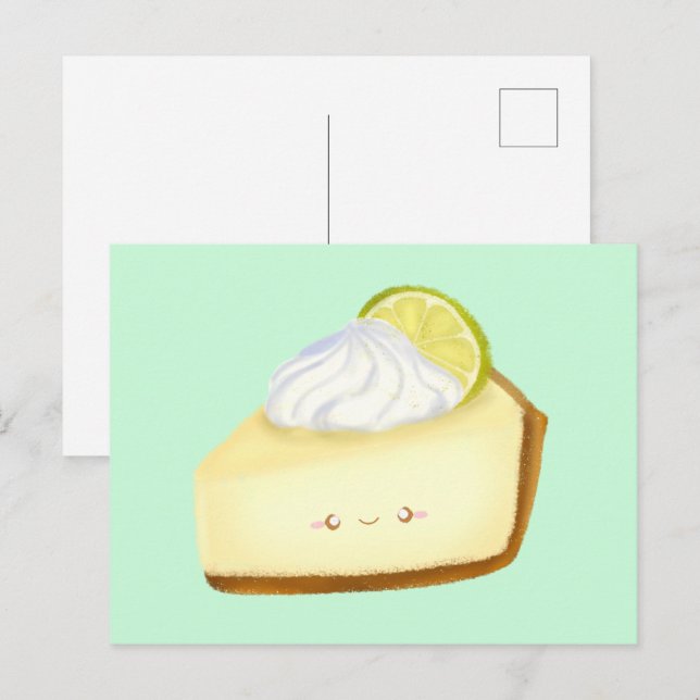 Cute Key Lime Pie Postcard (Front/Back)