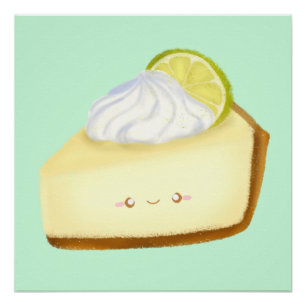 Cute Key Lime Pie Poster