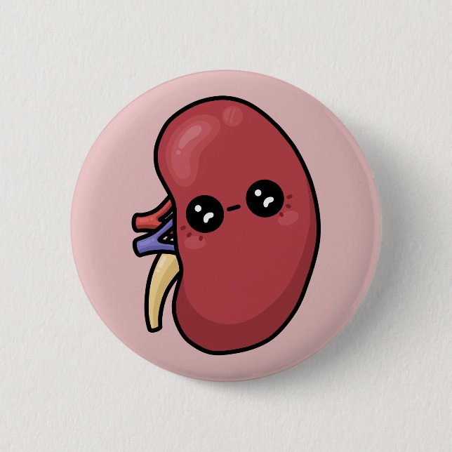 Cute Kidney - Human Biology 2 Inch Round Button (Front)