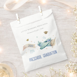 Cute Kids Airplane Sky Stars Preschool Graduation Favour Bag