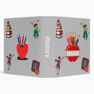 Cute Kids Back To School  Binder