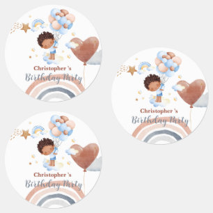 Cute kids Balloon African american boys Birthday