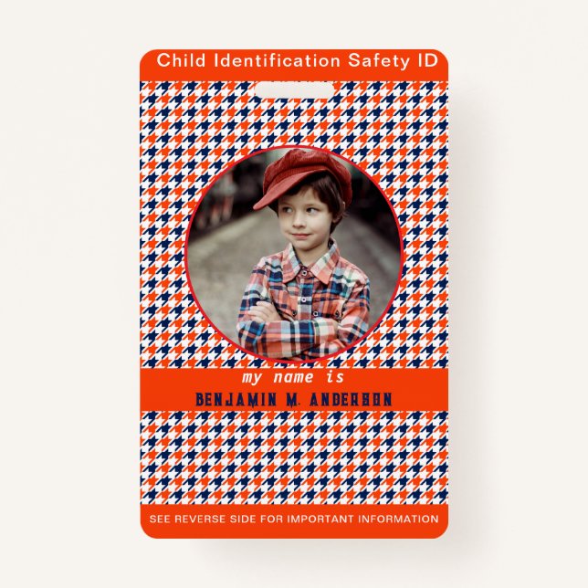 Cute Kid's baseball Colourful Custom Photo Child I Badge (Front)